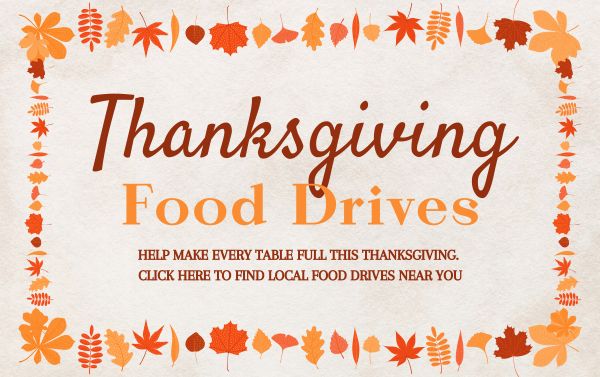 Give Thanks by Giving Back: Find Local Thanksgiving Food Drives