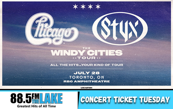 Concert Ticket Thursday - STYX & Chicago The Windy Cities Tour!